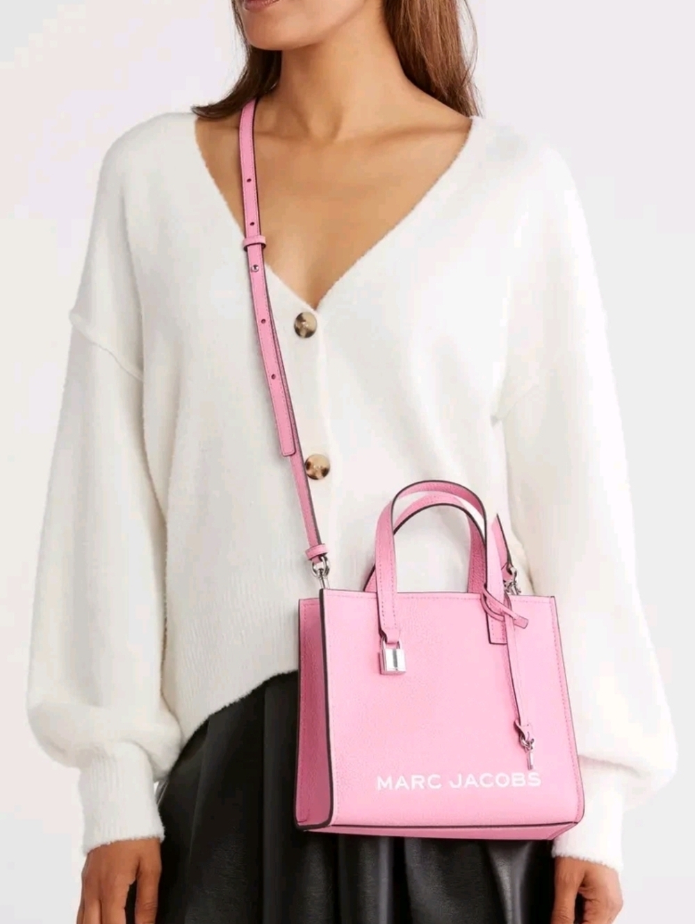 Marc Jacobs Pink Small Tote Crossbody Bag